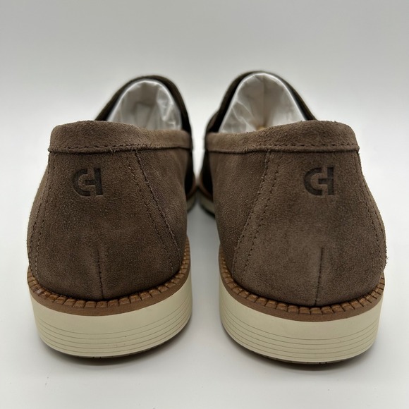 Cole Haan Flexgrand+ Penny Loafers Mens 9 Truffle Suede Ivory Shoes C41635 main image 4